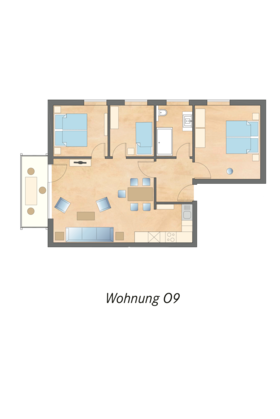 Wohnung 9 - 1. Obergeschoss